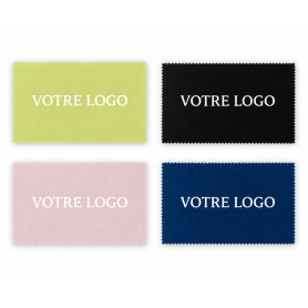 Microfibres Personnalisables 17 x 15 cm Logo Blanc Prêt en 3 mois
