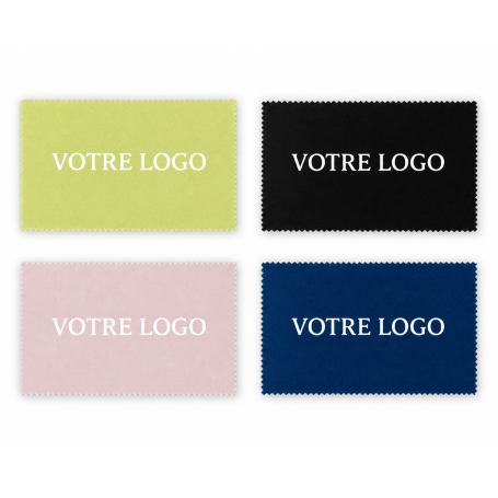Microfibres Personnalisables 17 x 15 cm Logo Blanc Prêt en 3 mois