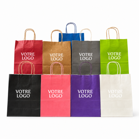 Sacs Kraft Personnalisables en Couleur Prêt en 3 mois