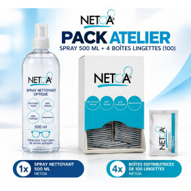 Spray atelier (500ml) + 4 Boites lingettes distributrice (100) (p-net3)