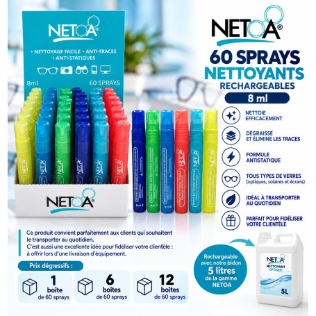 60 X Sprays 8ml Netoa (NET-005)