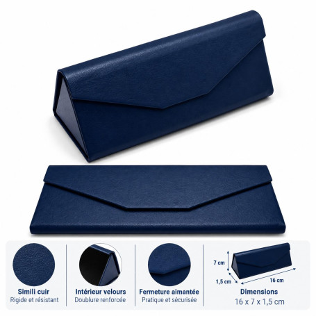 Etui à lunette pliable rigide (etr-004)