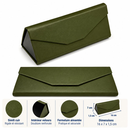 Etui à lunette pliable rigide (etr-004)