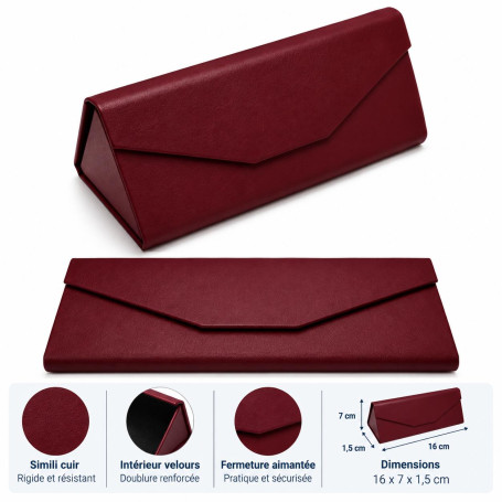Etui à lunette pliable rigide (etr-004)