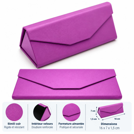 Etui à lunette pliable rigide (etr-004)