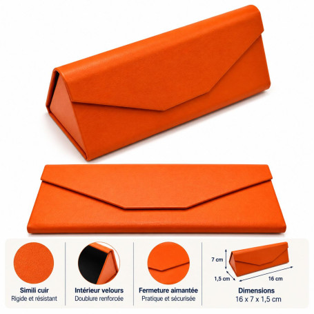 Etui à lunette pliable rigide (etr-004)