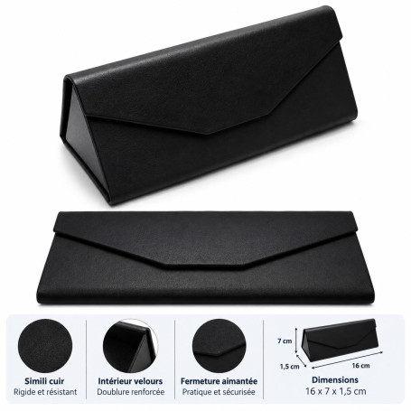 Etui à lunette pliable rigide (etr-004)