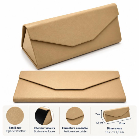 Etui à lunette pliable rigide (etr-004)