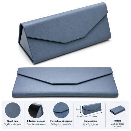 Etui à lunette pliable rigide (etr-004)