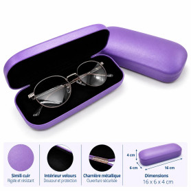 Étui à lunettes rigide en simili cuir (etr-001)