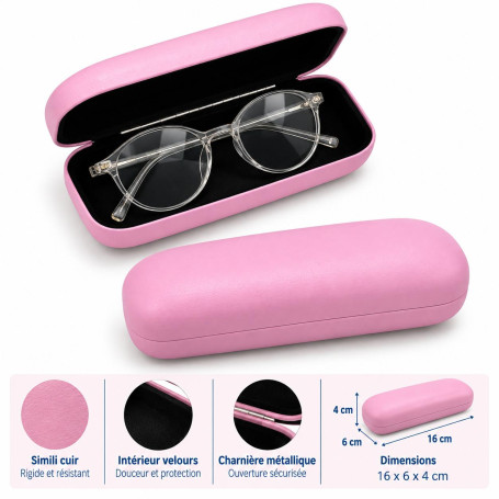 Étui à lunettes rigide en simili cuir (etr-001)