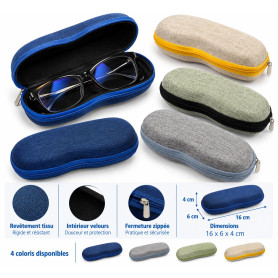 Étui à lunettes rigide avec fermeture zippée (etr-005)