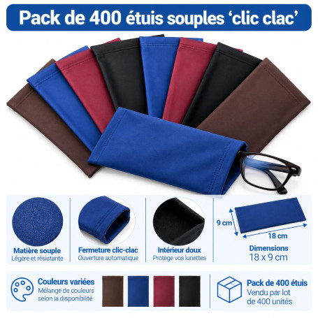 Pack de 400 étuis souples clic-clac (ets-002-pack400)