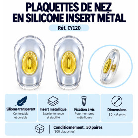 Plaquettes de nez en silicone avec ame metallique (cy120)
