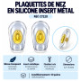 Plaquettes de nez en silicone avec ame metallique (cy120)