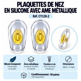 Plaquettes de nez en silicone avec ame metallique (cy120-2)