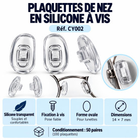 Plaquettes de nez en silicone à vis (CY002)