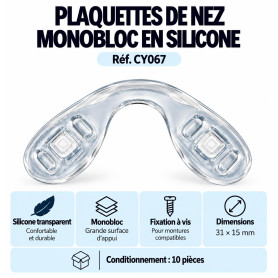 Plaquettes de nez monobloc en silicone à visser (cy067)