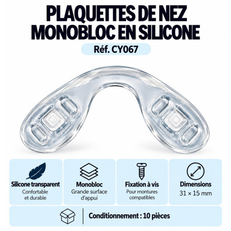 Plaquettes de nez monobloc en silicone à visser (cy067)