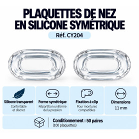 Plaquette de nez monobloc en silicone symétrique (cy204)