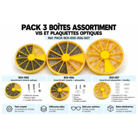 Assortiments visserie optique pack (boi-005-006-007)