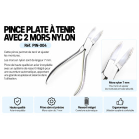 Pince plate à tenir avec 2 mors nylon (pin-004)