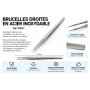 Brucelles droites en acier inoxydable (tf020)