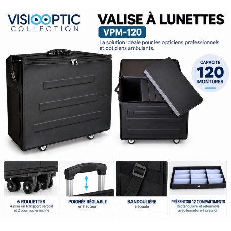 Valise à lunettes 120 montures (vpm-120)