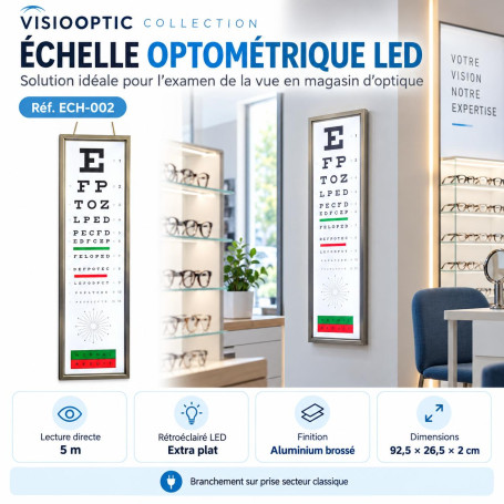 Echelle optométrique led (ech-002)
