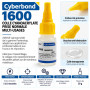 Colle cyanoacrylate Cyberbond 1600 – Prise rapide – 10 g