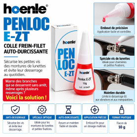 Colle frein-filet Penloc e-zt– Anti-desserrage des vis de lunettes – 10 g