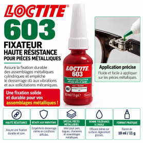 LOCTITE 603 – Fixateur haute résistance pour pièces métalliques