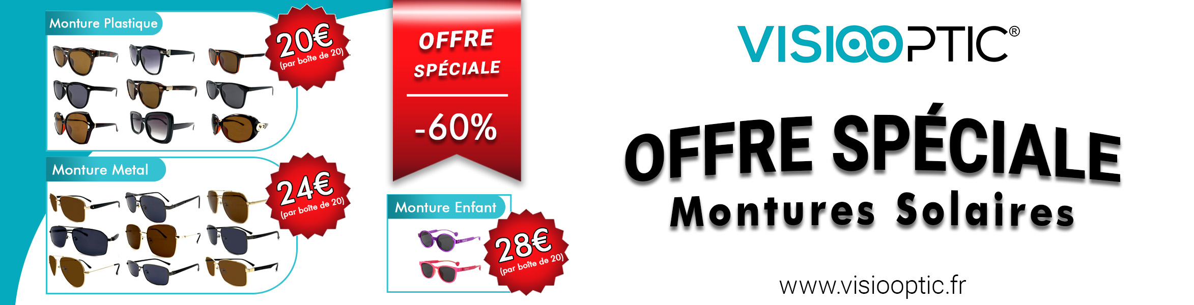 soldes 60% montures solaires